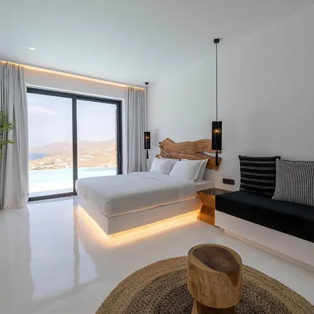 Villa Extraordinary Mykonos Shifu 6 Bedrooms Unique Aegean Sea Views Private Infinity Pool Ftelia