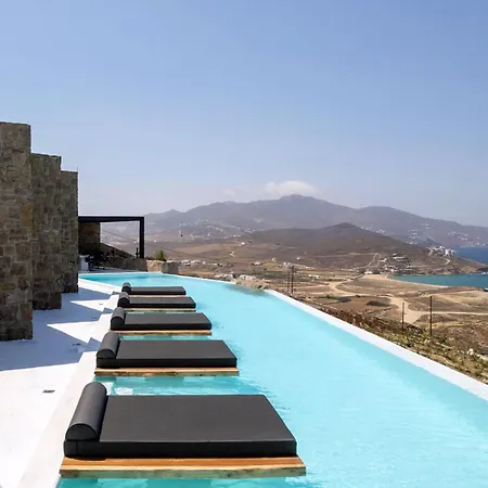 Extraordinary Mykonos Shifu 6 Bedrooms Unique Aegean Sea Views Private Infinity Pool Ftelia